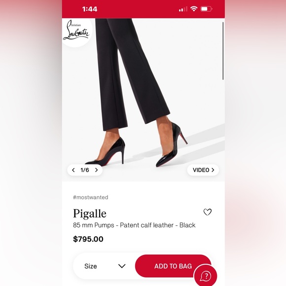 Christian Louboutin Pigalle kid leather size 38 US 7.5 EUC soft leather - Picture 10 of 10